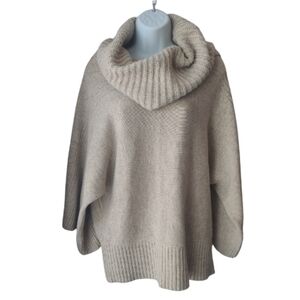 Cozy Beige Cowl Neck Women's Sweater